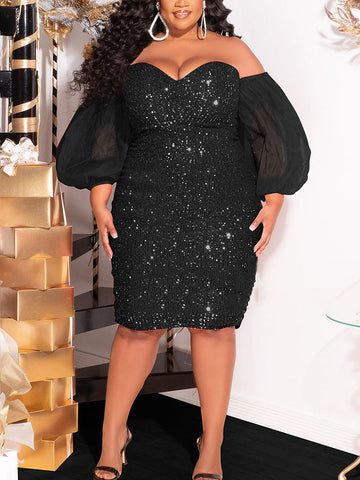 Sequin Tube Midi Holiday Dresses