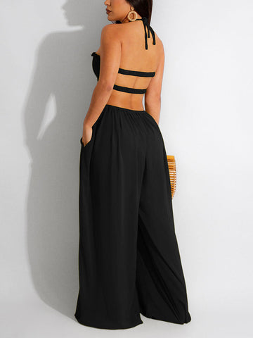 Chiffon Wide Leg Jumpsuits