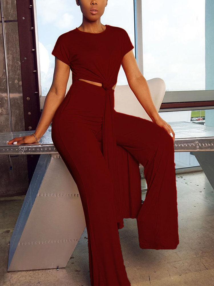 High Slit Longline Top Pants Set