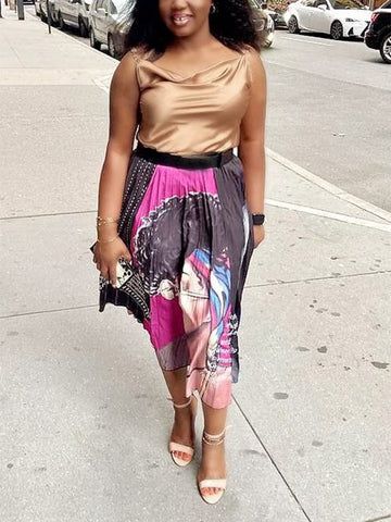 Butterfly Pattern Pleated Skirts