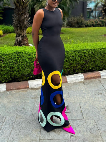 Colorful Cutout Ring Dresses