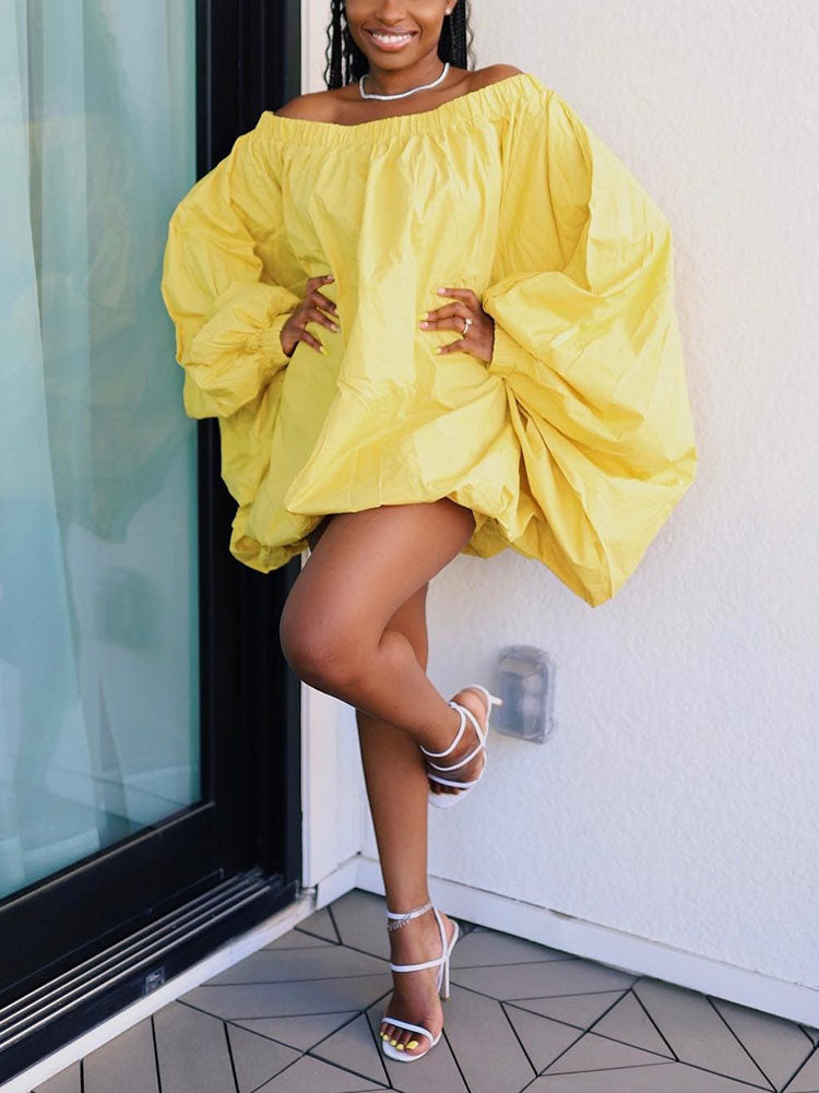 Off Shoulder Puff Sleeve Dresses