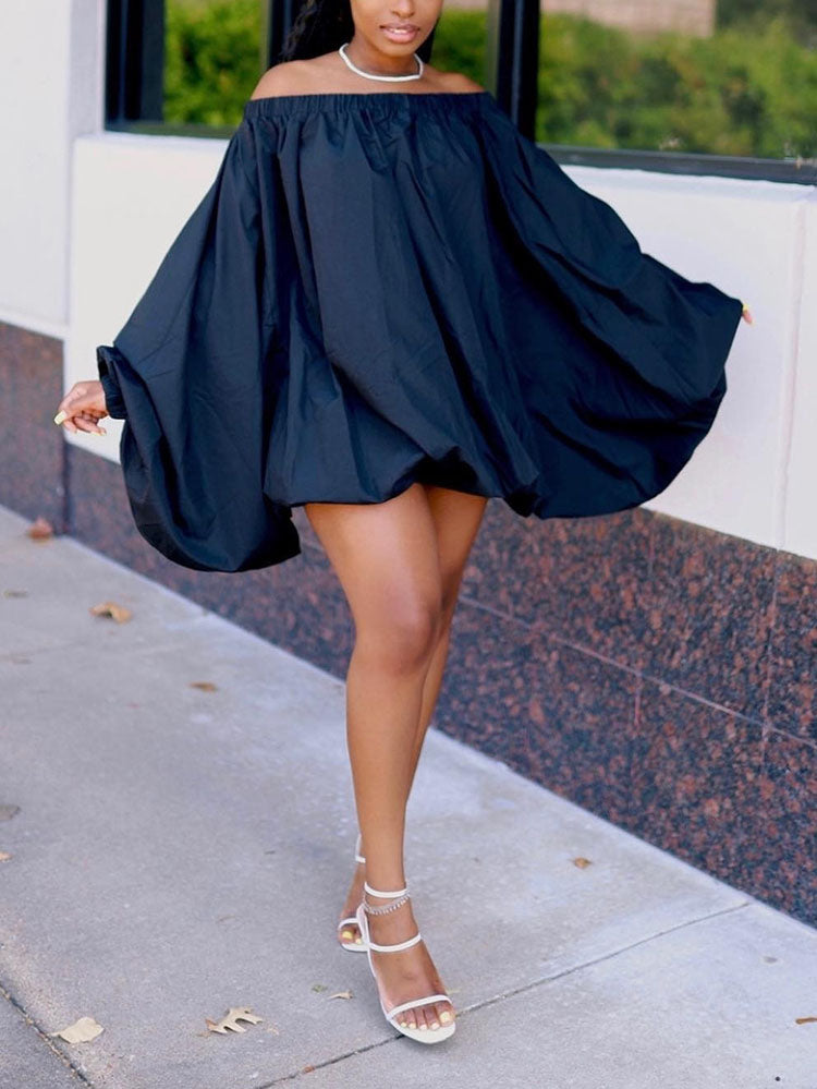 Off Shoulder Puff Sleeve Dresses