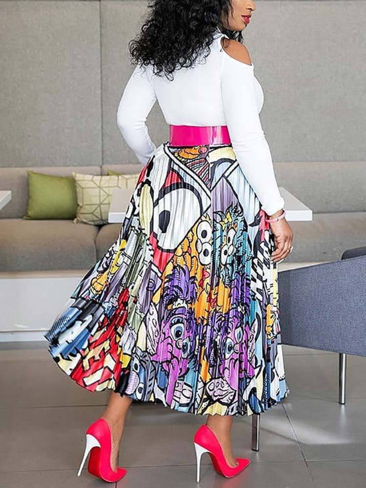 Cartoon Pleated Skirts