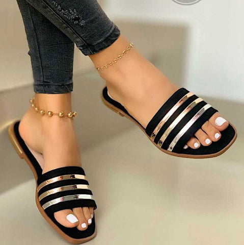 Casual Flats Open-toe Slippers