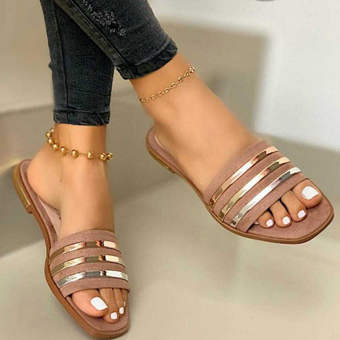 Casual Flats Open-toe Slippers