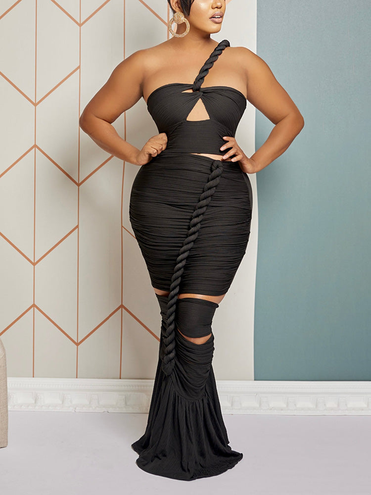 Twist Rope Cutout Maxi Dresses