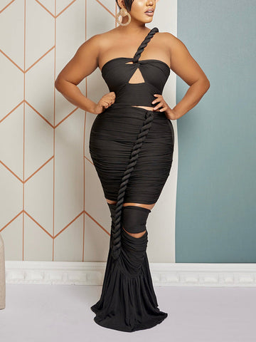 Twist Rope Cutout Maxi Dresses