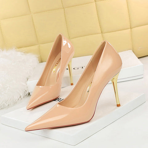 Fashion Metal High Heel Pointed Toe Pumps