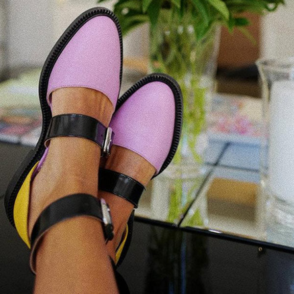 Flat Heel Closed-toe Pump Women's Shoes Decor