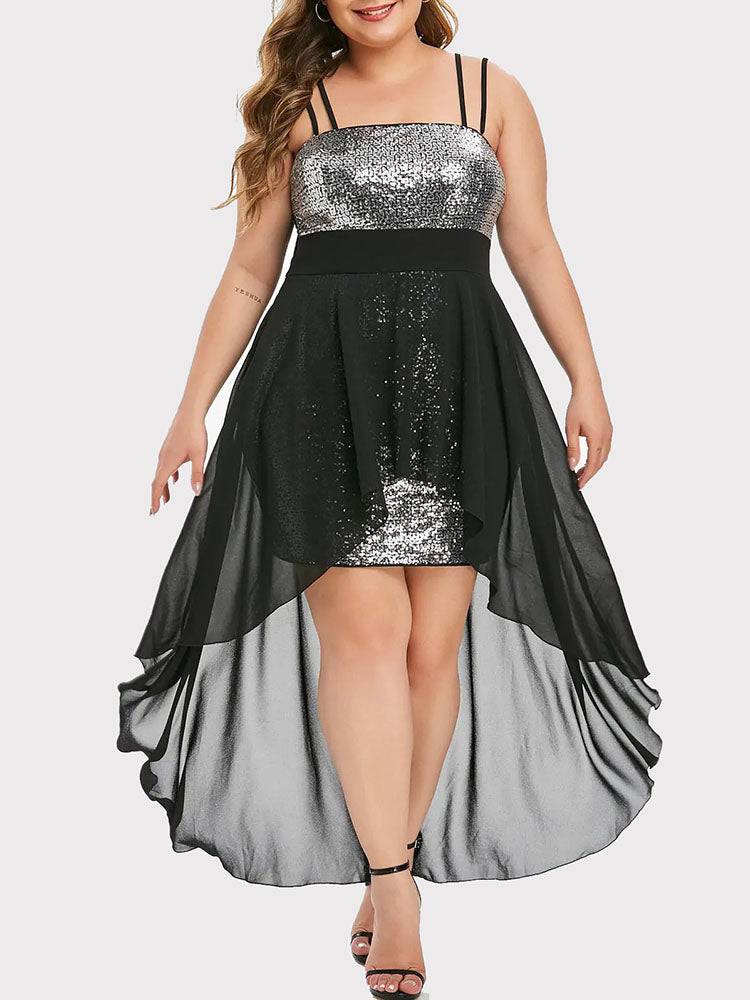 High Low Sequin Maxi Cocktail Dresses