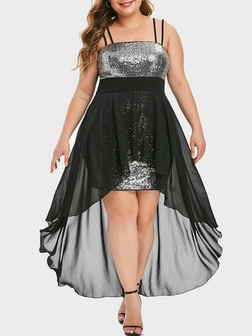 High Low Sequin Maxi Cocktail Dresses