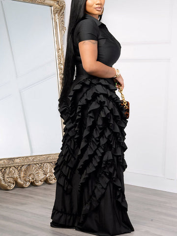 Ruffle Wide Leg Jumpsuits