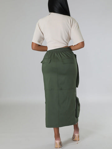 Cargo Pocket Zipper Skirts