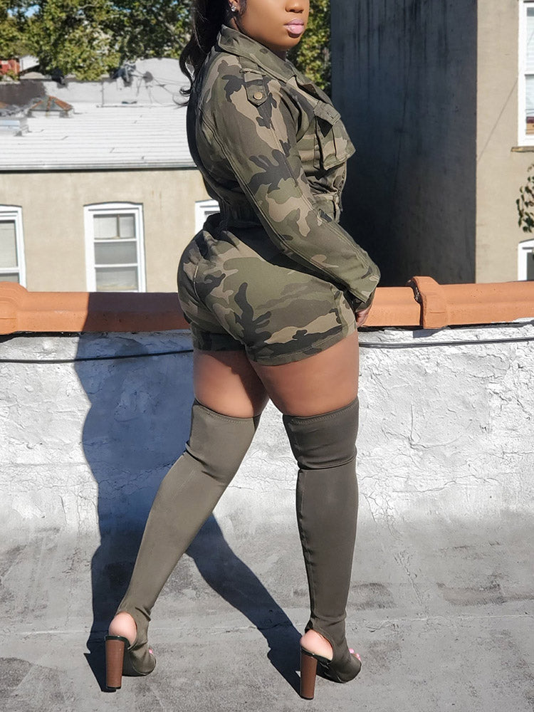 Camouflage Pocket Rompers
