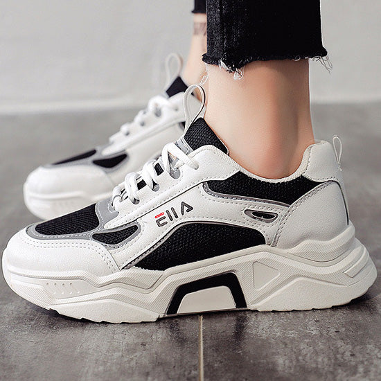 Color Block Platform Shoes Cozy Sneakers