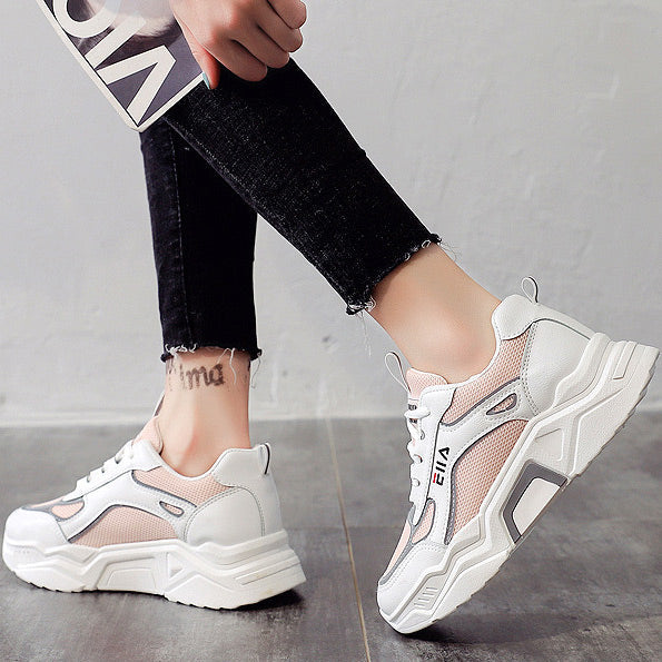 Color Block Platform Shoes Cozy Sneakers