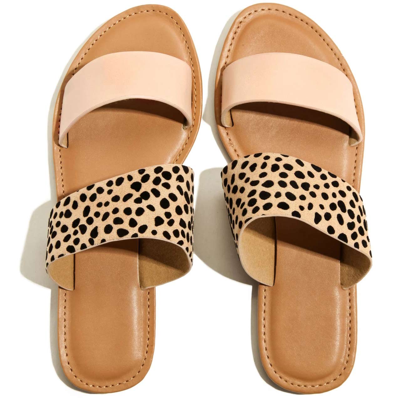 Leopard Print Comfort Slide Sandals