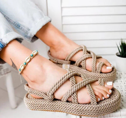 New Casual Purple Platform Sandals