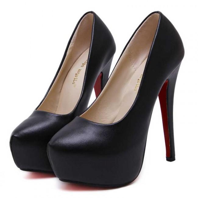 Stiletto Platform Closed Toe Women's Prom Heels