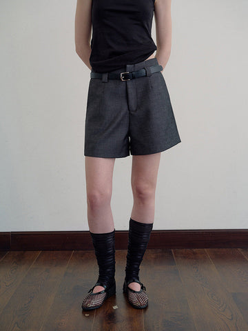 Casual Slim-Fit Blazer Shorts