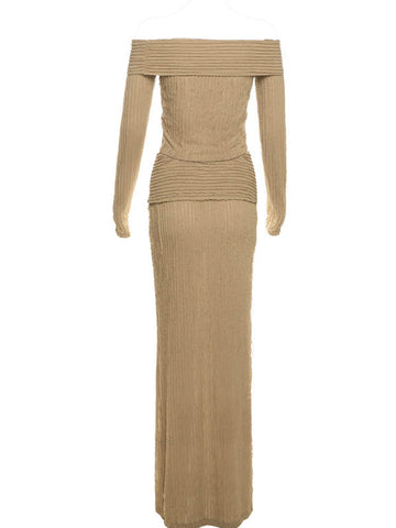 Off-Shoulder Top  Skirt Set