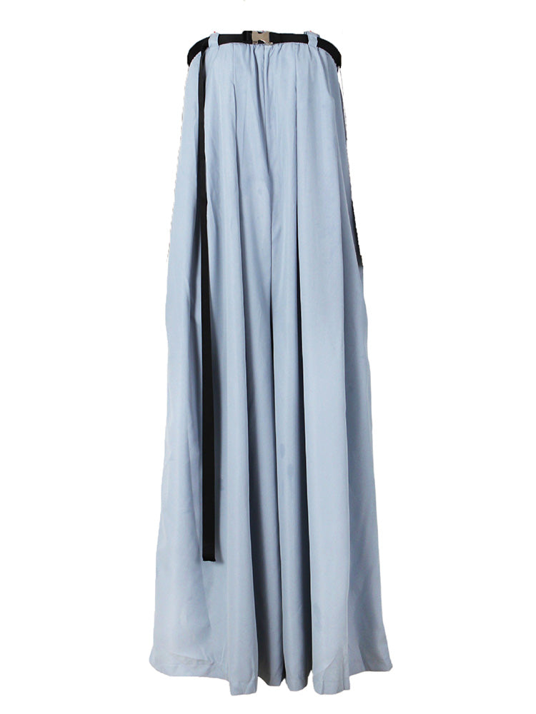 Strapless Loose Jumpsuits With Belt