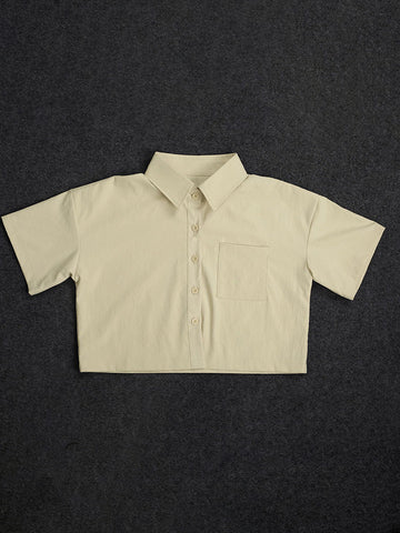 Linen Crop Top Pants Set