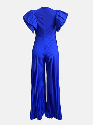 Pleated High Waist Jumpsuits