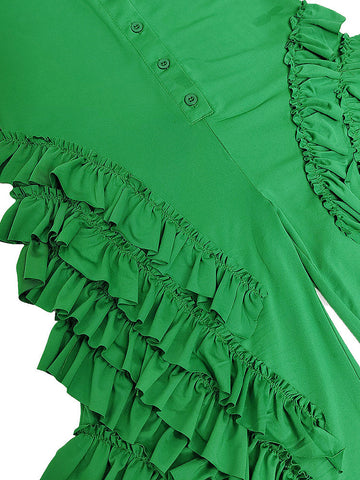 Ruffle Wide Leg Jumpsuits