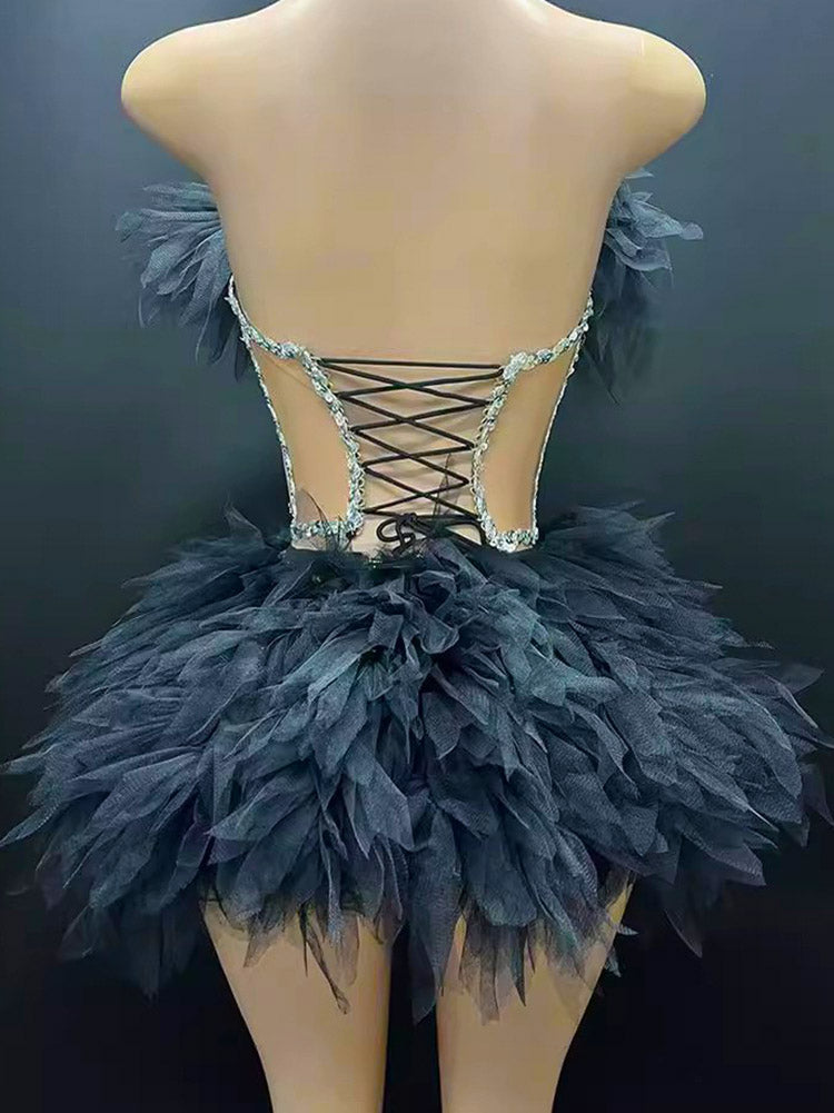 Gorgeous Rhinestone Tulle Party Dresses