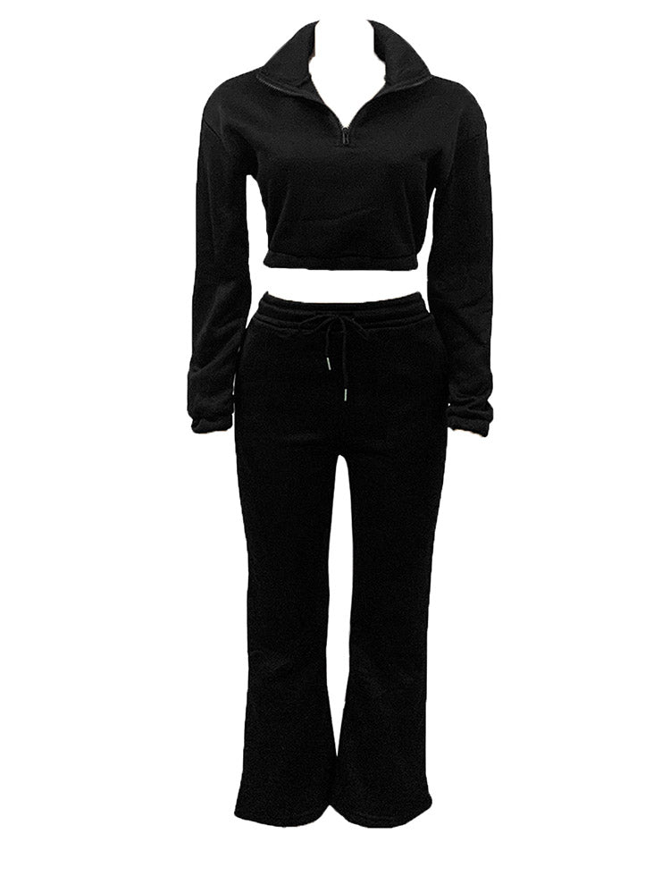 Half Zip Sweatshirt  Jogger Set