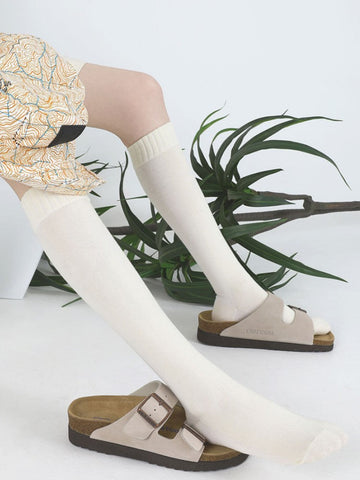 Cartoon Flower Pattern Cotton Socks