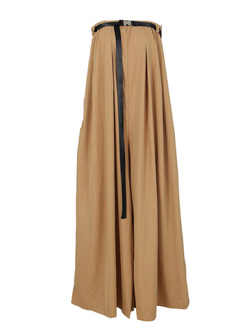 Strapless Loose Jumpsuits With Belt