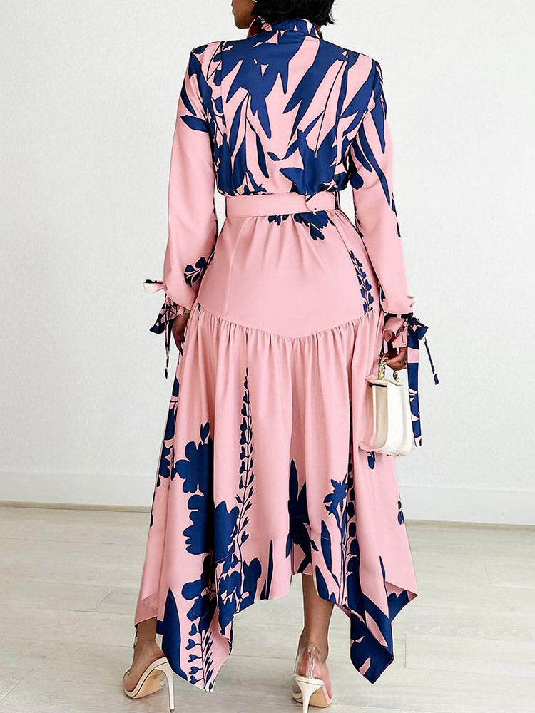 Floral Irregular Hem Dresses