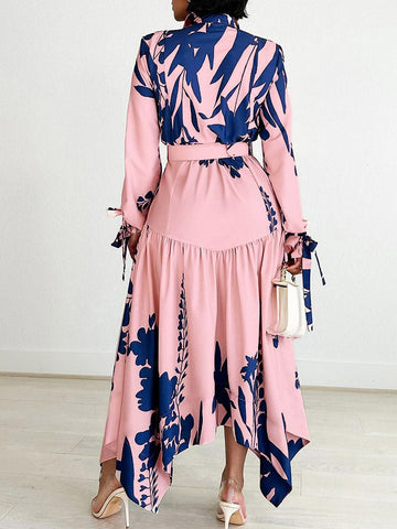 Floral Irregular Hem Dresses