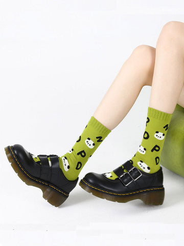 Cartoon Panda Pattern Cotton Socks