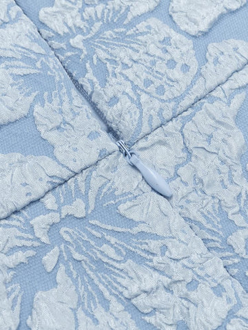 Strapless Vintage Puff Sleeve Dress