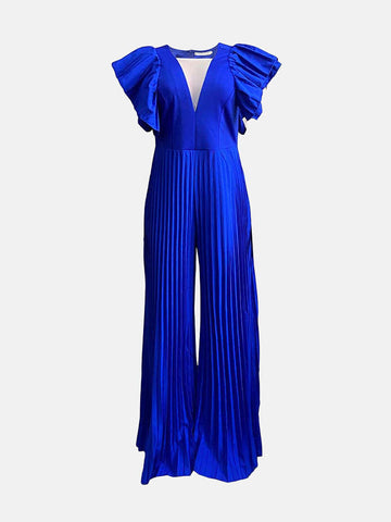 Pleated High Waist Jumpsuits