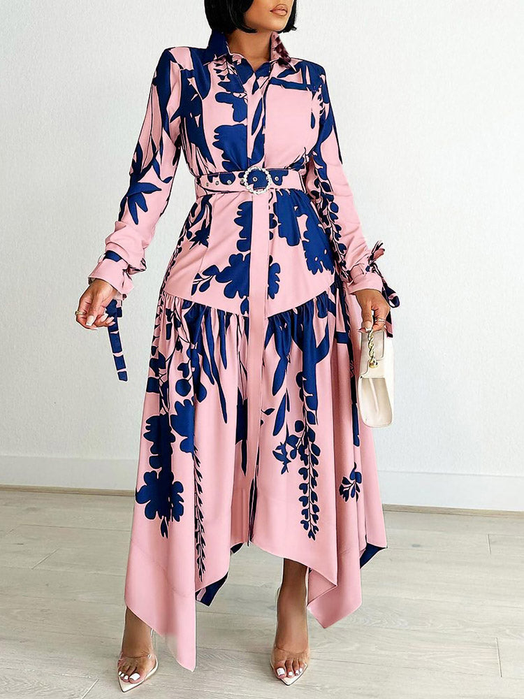 Floral Irregular Hem Dresses
