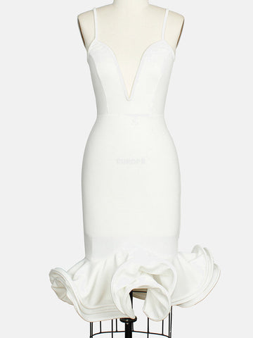 Spaghetti Strap Flare Bandage Dresses