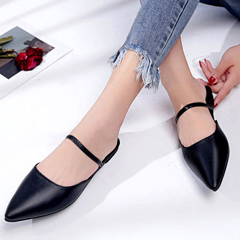 Pointed Toe Closed-toe Flat Pumps Shoes