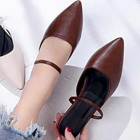 Pointed Toe Closed-toe Flat Pumps Shoes