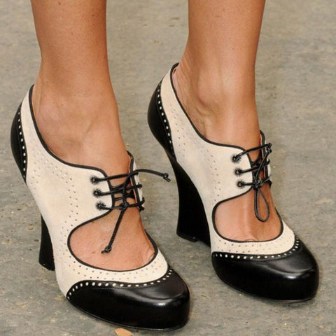 PU Two Tone Cap-toe Strapped Sandals