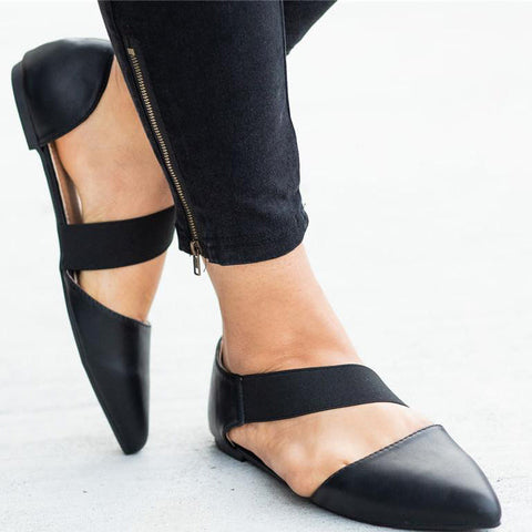 Pointed Toe Sandals Flats Pump Shoes