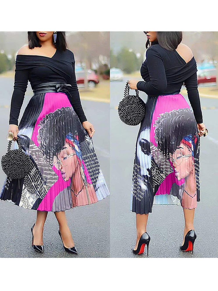 Butterfly Pattern Pleated Skirts