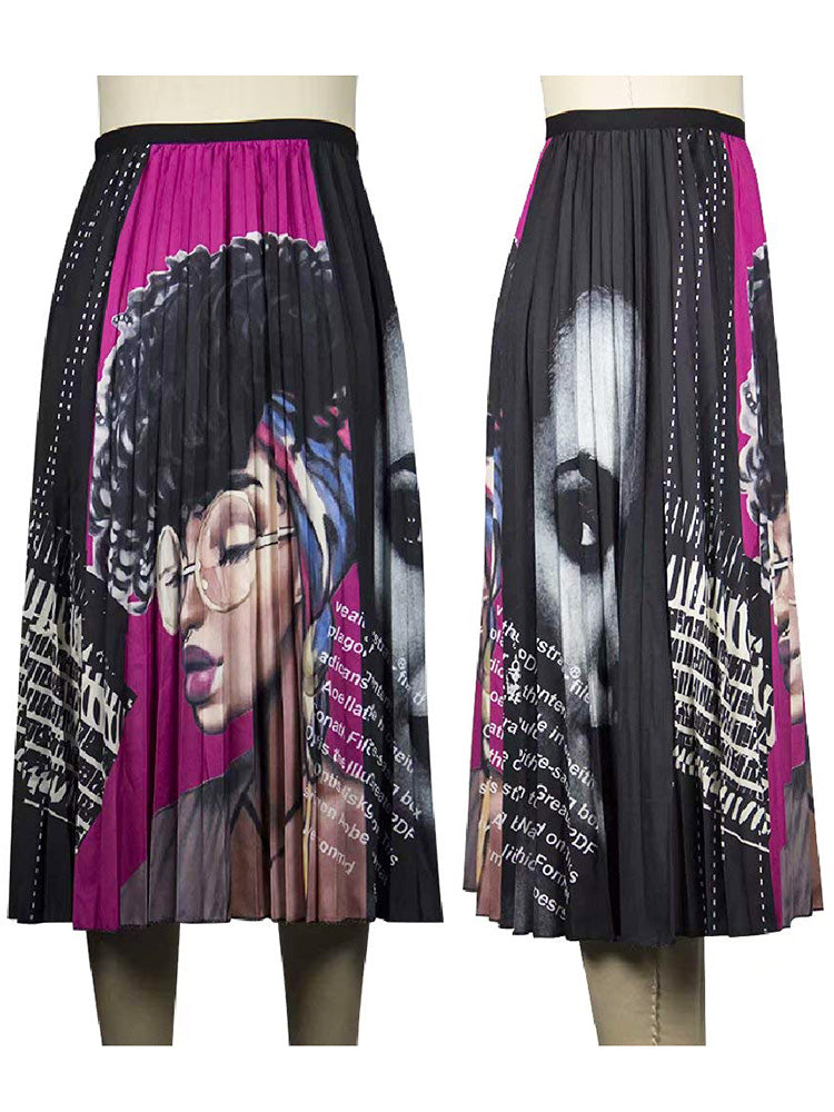 Butterfly Pattern Pleated Skirts