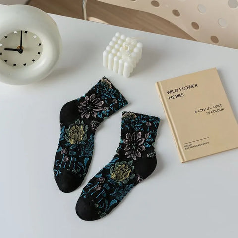 5 Pairs Vintage Pattern Socks