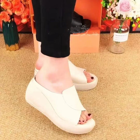 Casual Platform Wedge Slippers