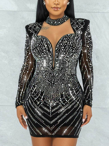 Sequin Mini Drilling Party Dresses